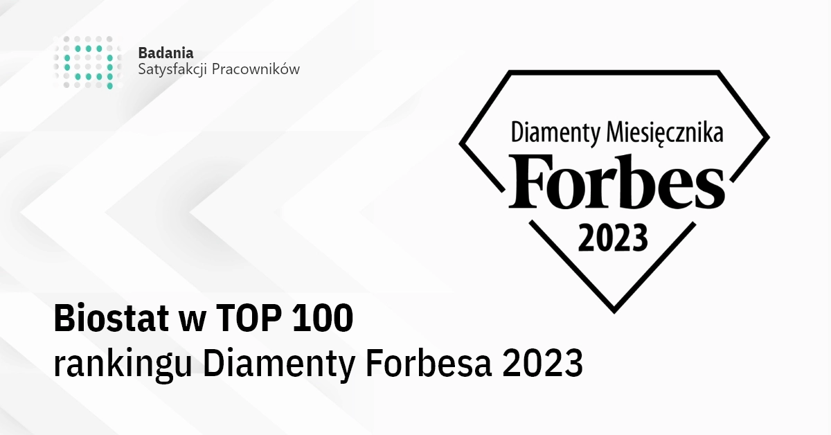Ranking Diamenty Forbesa 2023: Biostat w TOP 100